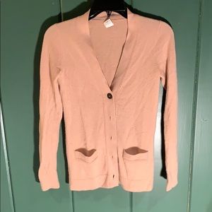 Pink J. Crew Cashmere Sweater